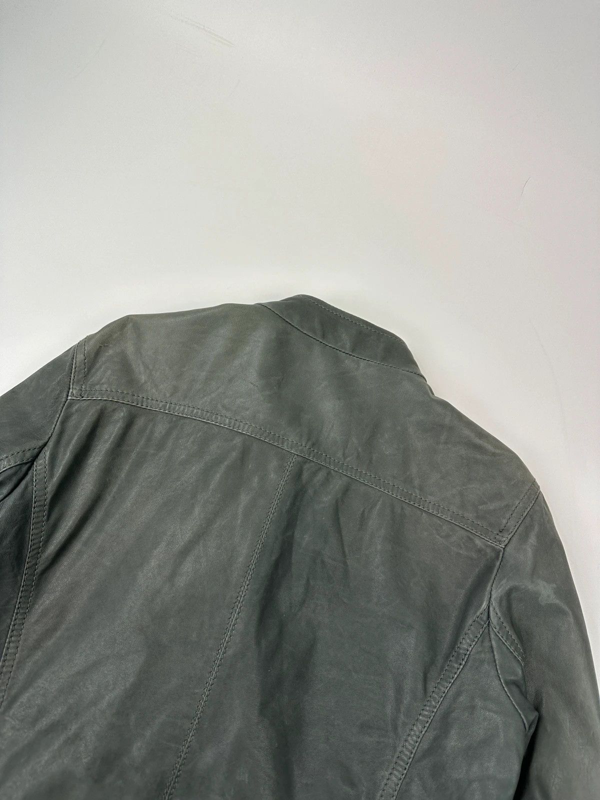 John Galliano John Galliano Khaki Green Side Zip Perfecto Leather Jacket Size M / US 6-8 / IT 42-44 - 9 Thumbnail