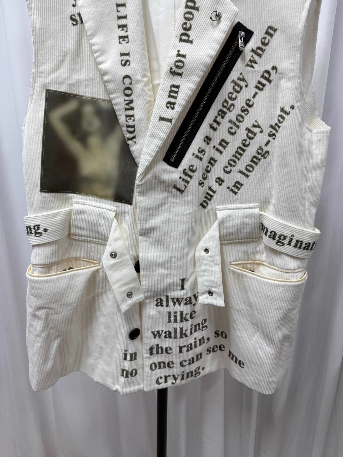 Takahiromiyashita The Soloist. The Soloist 20AW Velour Distressed Poem Vest K20 Size US S / EU 44-46 / 1 - 2 Thumbnail