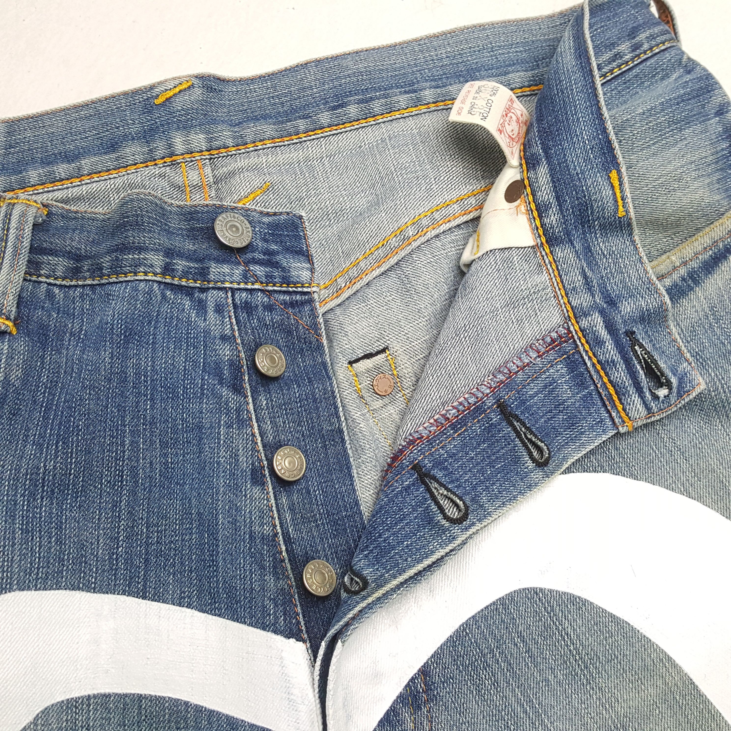 Evisu × Japanese Brand × Vintage Vintage EVISU Japanese Brand Daicock Custom Style Jeans Size US 34 / EU 50 - 12 Thumbnail