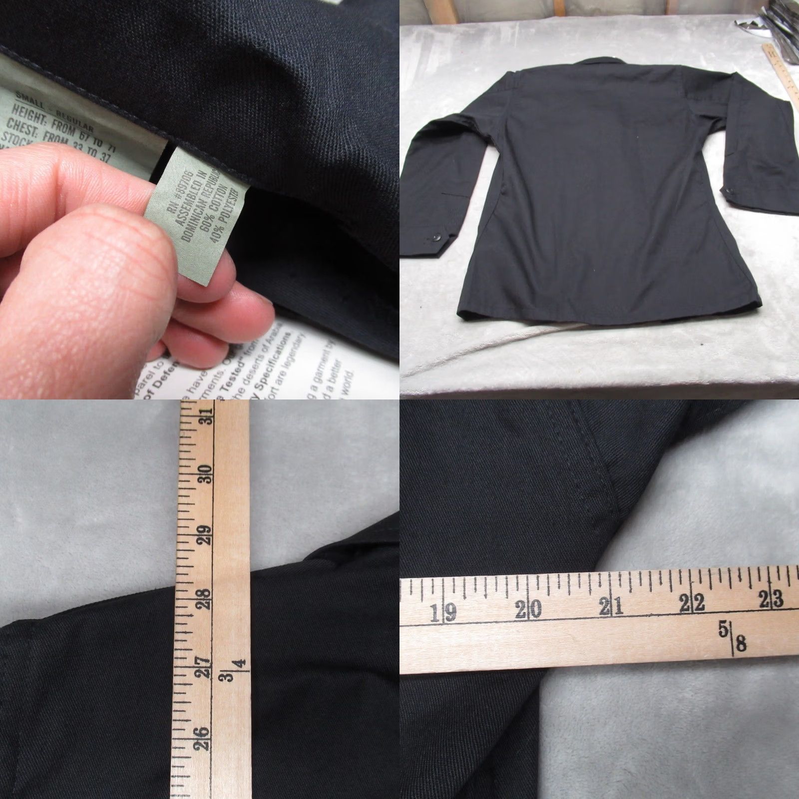 Propper Propper Mens Small Regular Black Full Zip Military Tactical Coat BDU Jacket NWD Size US S / EU 44-46 / 1 - 8 Thumbnail