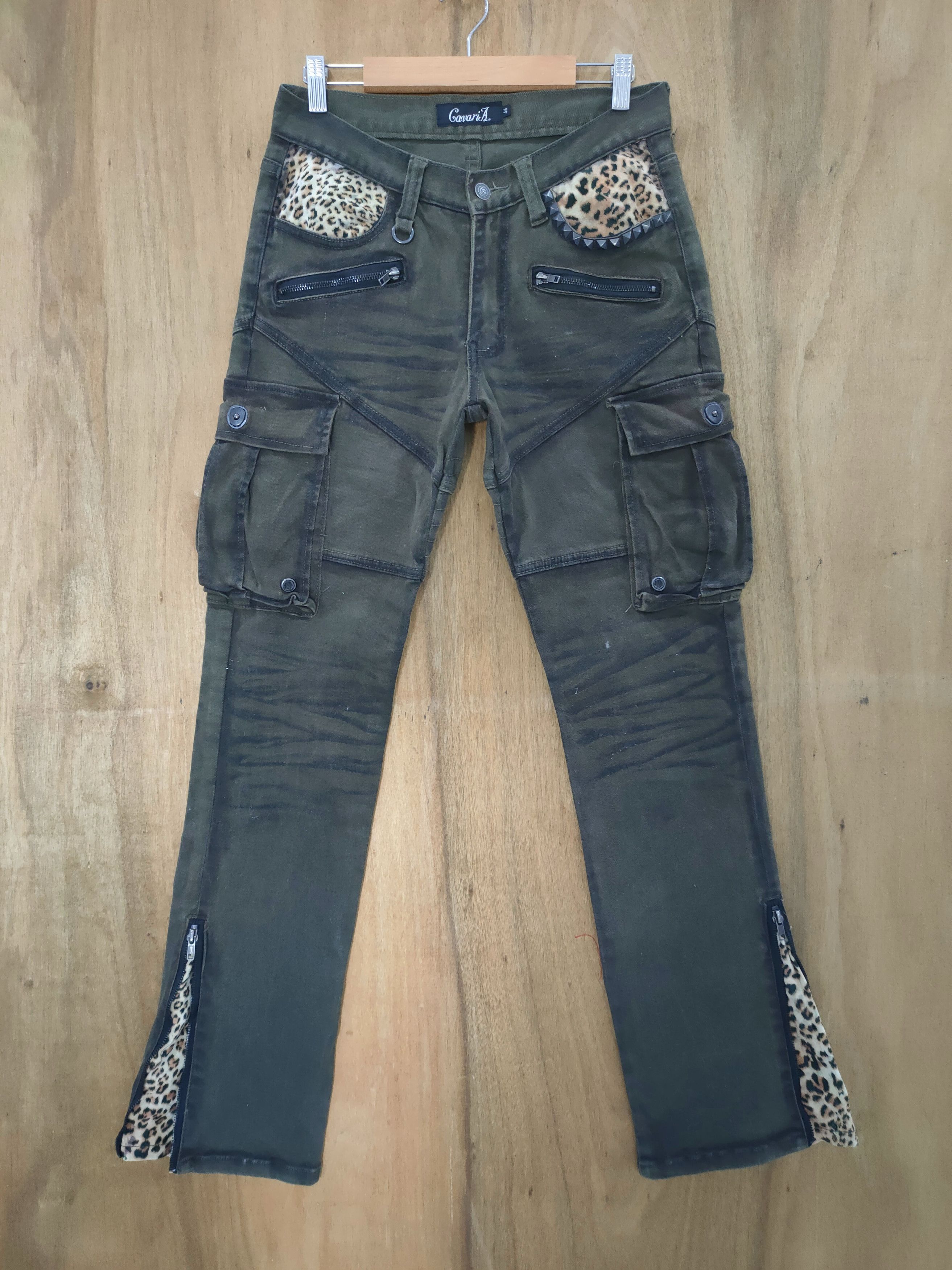 Japanese Brand VINTAGE CAVARI A TIGER ART CARGO PANTS Size US 30 / EU 46 - 1 Thumbnail