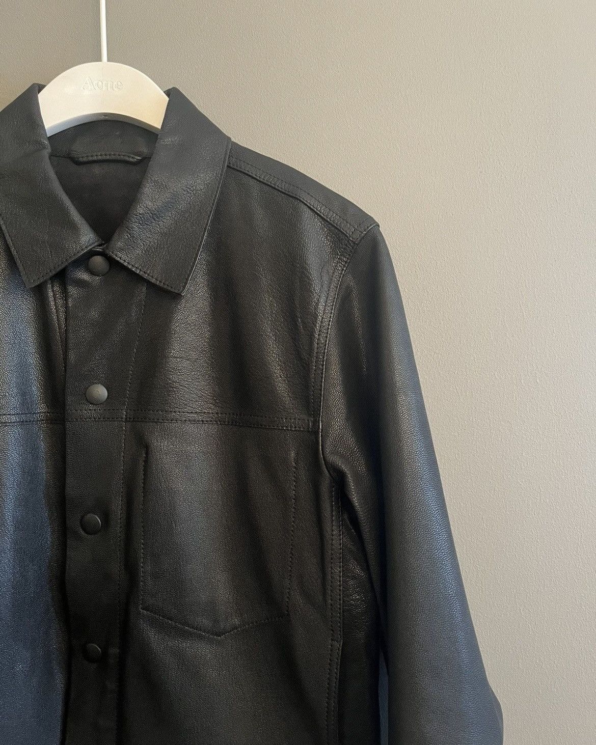 Acne Studios $1.500 Acne Studios Jam Leather Trucker Jacket Size US M / EU 48-50 / 2 - 2 Thumbnail