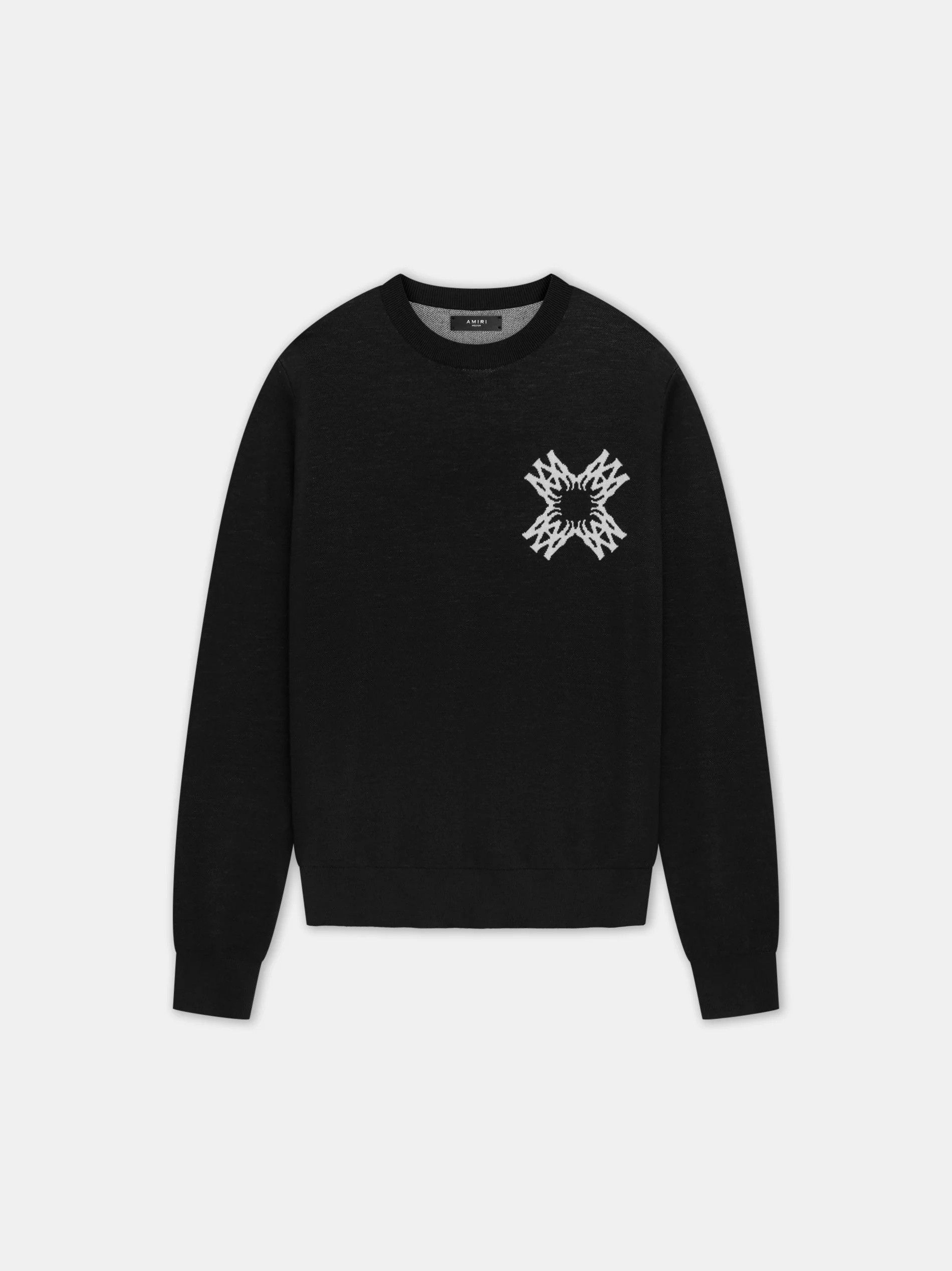 Amiri o1orln1125 MA Quad Crewneck Sweater in Black Size US L / EU 52-54 / 3 - 1 Thumbnail