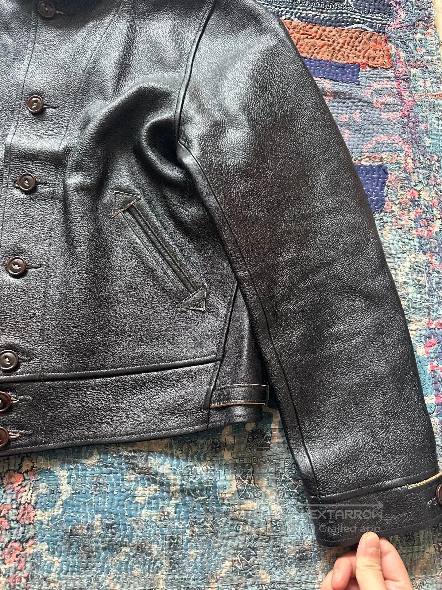 Mister Freedom mister freedom leather jacket with button detail. Size US L / EU 52-54 / 3 - 4 Thumbnail