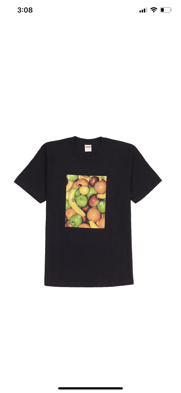 Supreme Supreme Fruit Tee Black Size M Size US M / EU 48-50 / 2 - 3 Thumbnail