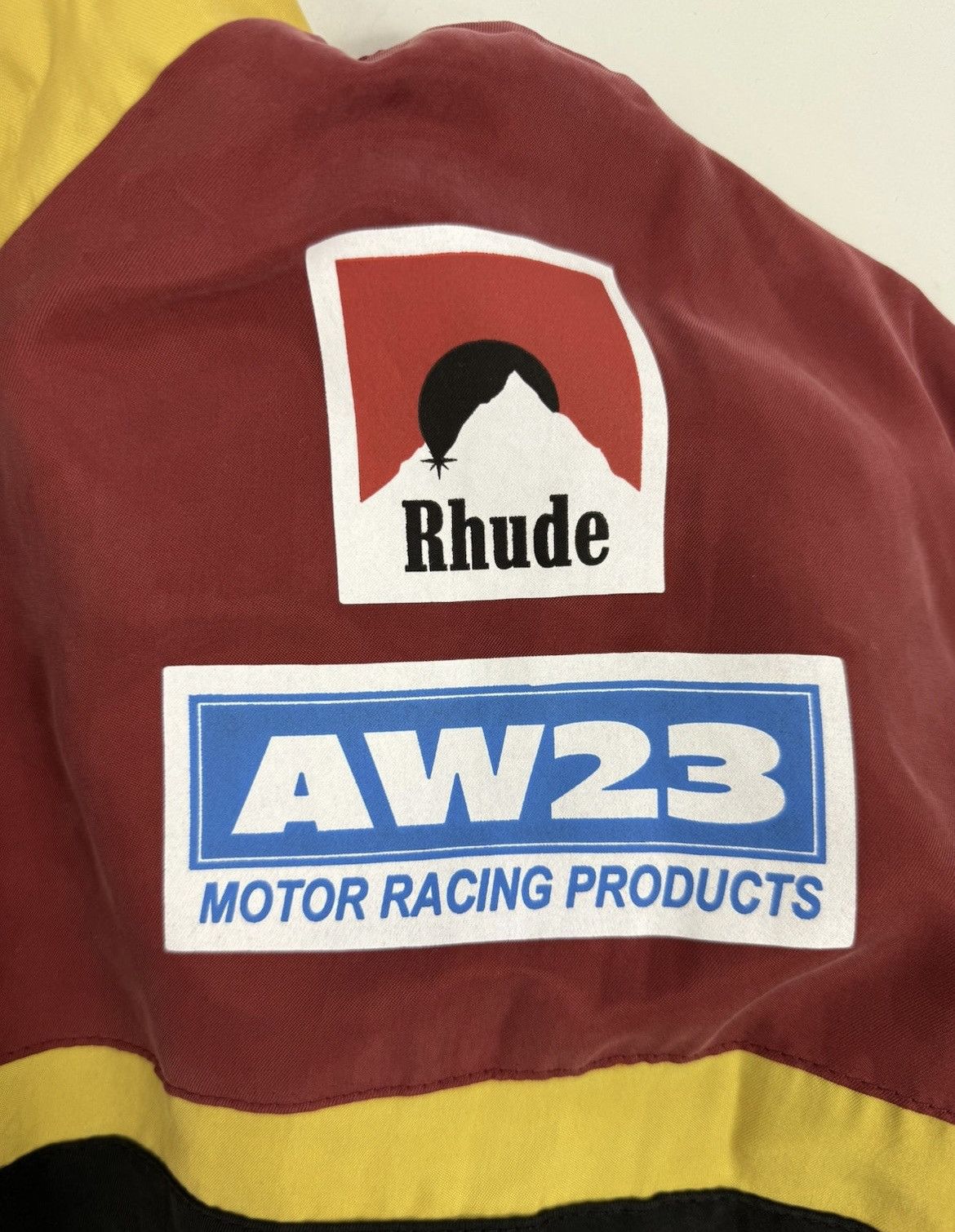 RALLY COLOURED BLOCK LOGO PRINTED OVERSIZED BOMBER JACKET