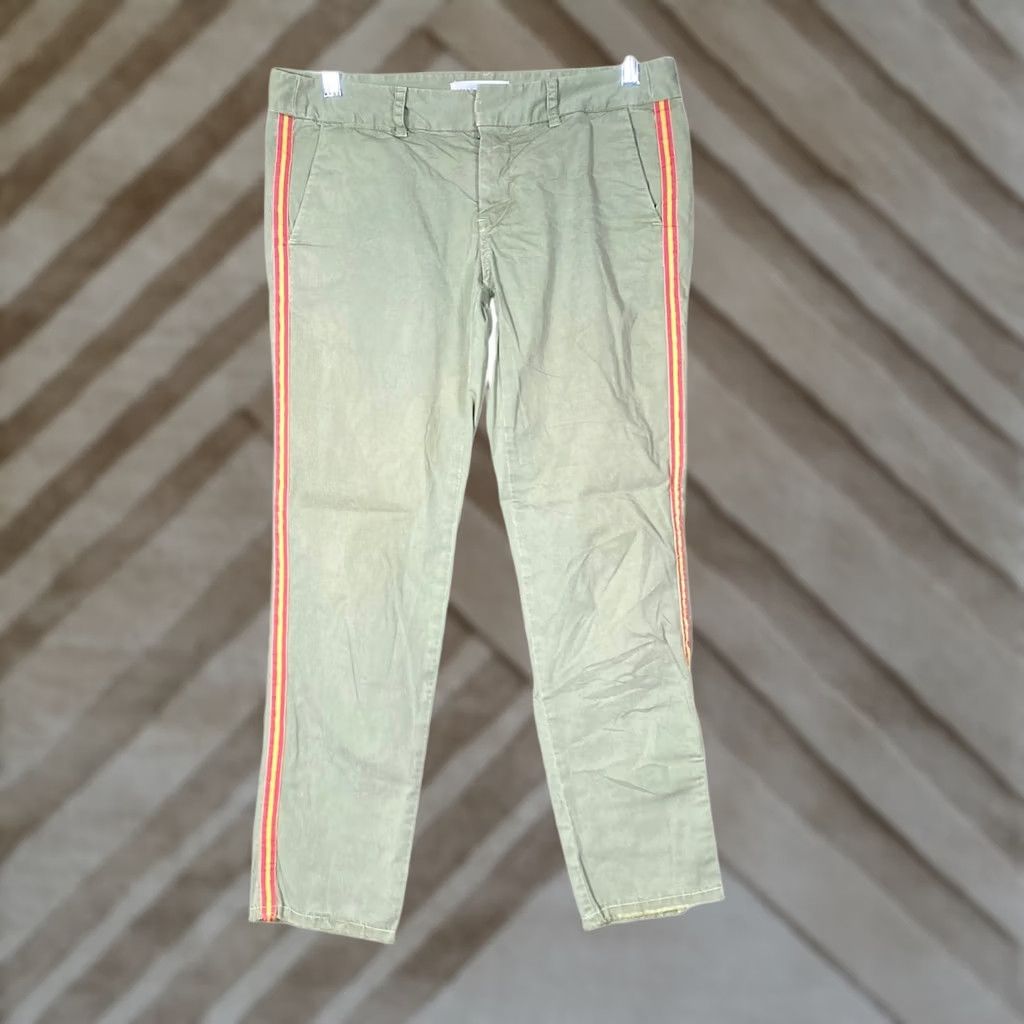 Nili Lotan Nili Lotan Womens Pants Green East Hampton Mid Rise Side Stripe Stretch 2 Size 26" / US 2 / IT 38 - 1 Thumbnail