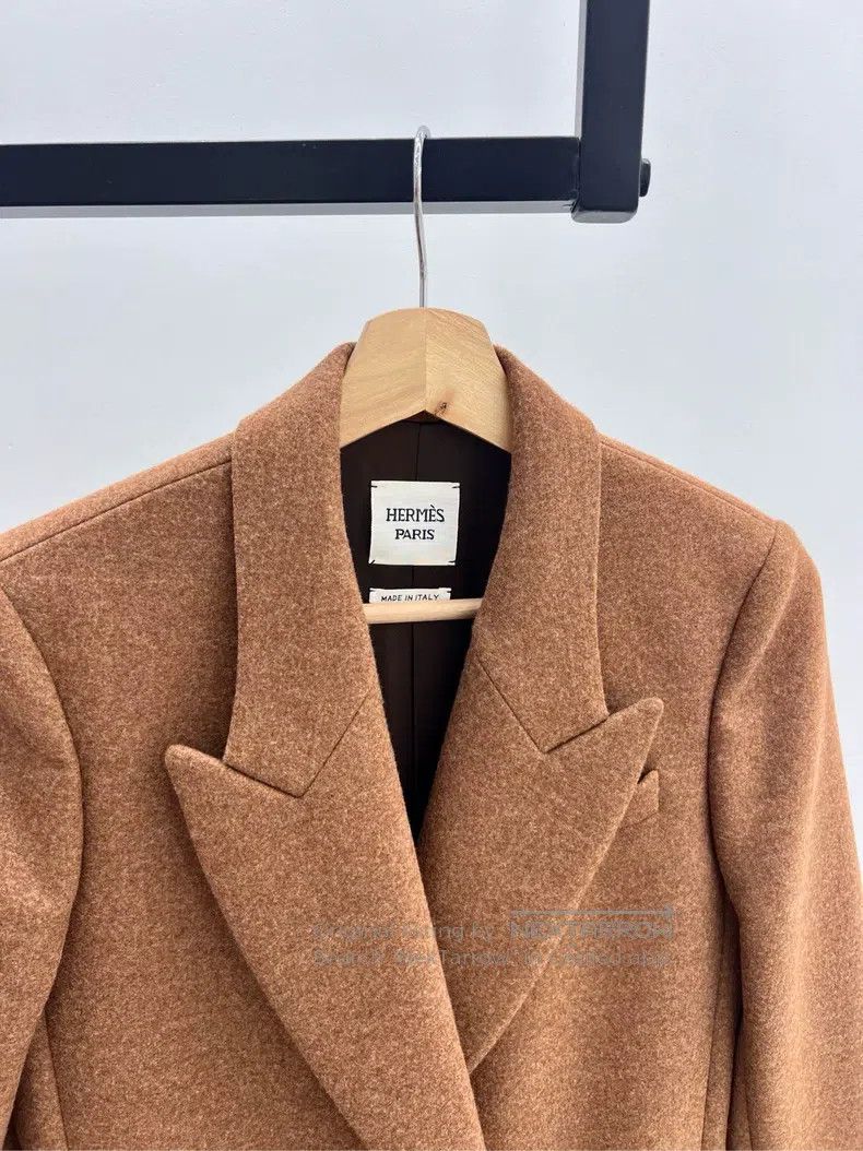 Hermes Hermes Coat, 100% Pure Wool Fabric Size XXS / US 00 / IT 34 - 4 Thumbnail
