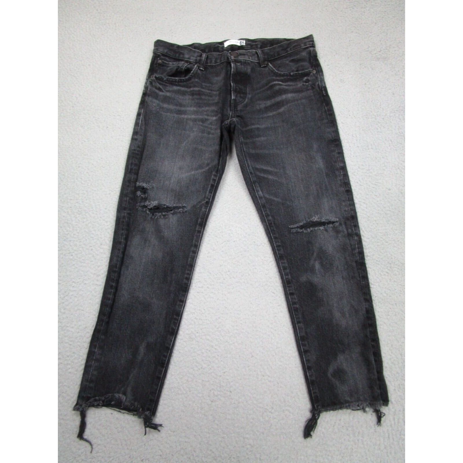 Moussy Moussy Vintage Jeans Womens 31 Black Ankle Distress 