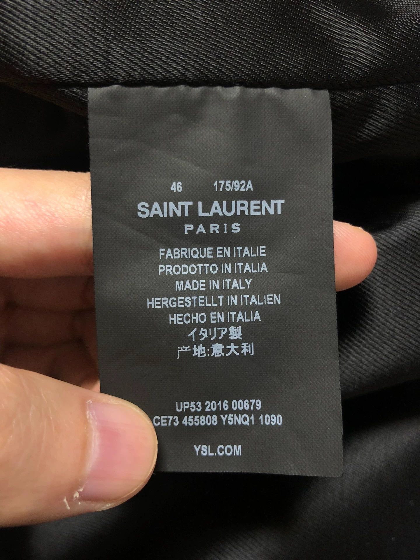 Saint Laurent Paris Saint Laurent Black and White Baseball Jacket (SLP) Size US S / EU 44-46 / 1 - 8 Thumbnail