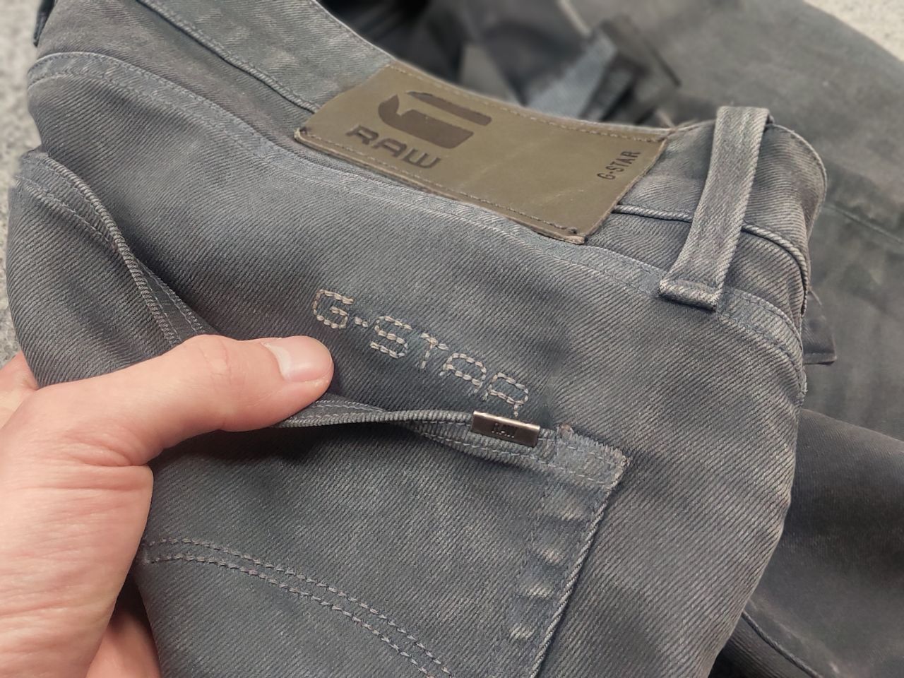 G-Star G Star Raw Vintage 3301 Gray Waxed Jeans if six was nine Size US 33 - 15 Thumbnail