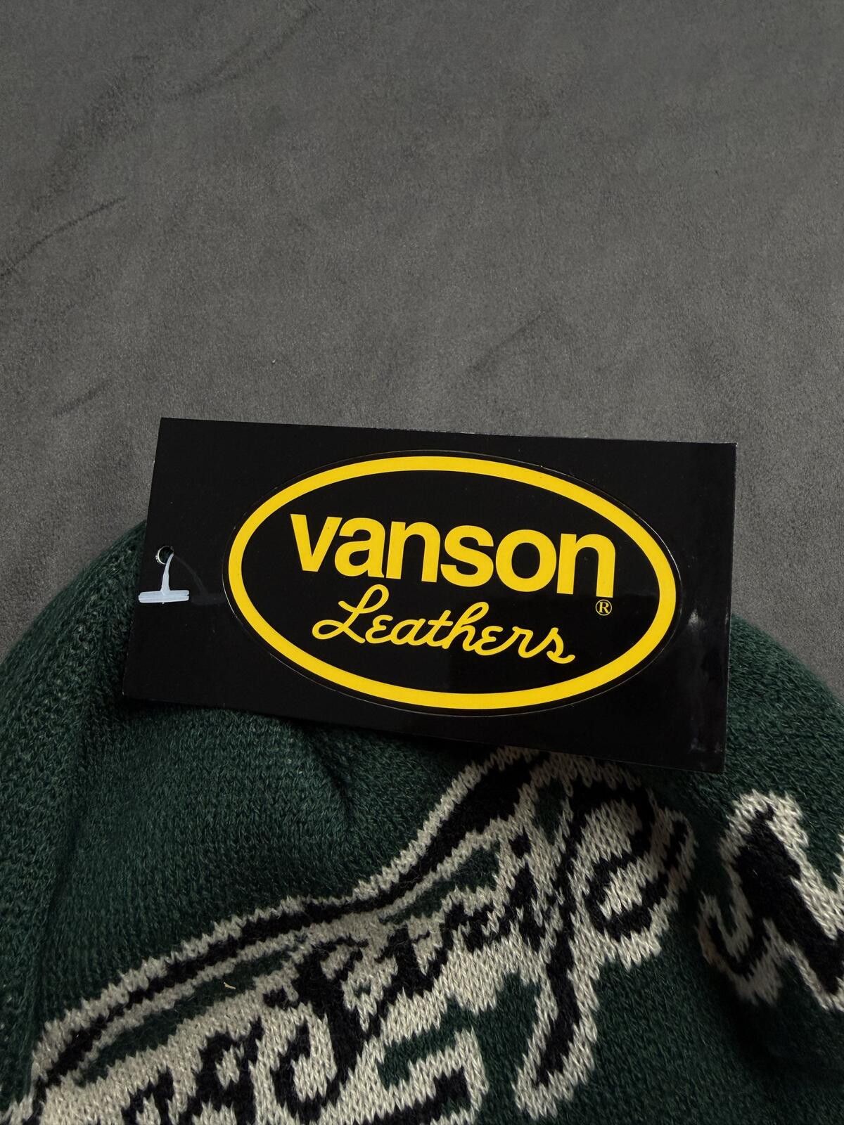Vanson Leathers Vtg Vanson Leathers No Cuff Knit Beanie Hat Green Size ONE SIZE - 5 Thumbnail
