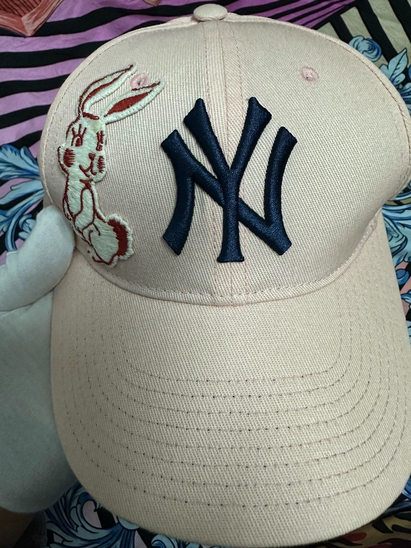 Gucci Gucci x MLB Pink Bunny Baseball Cap - dmc Size ONE SIZE - 1 Thumbnail