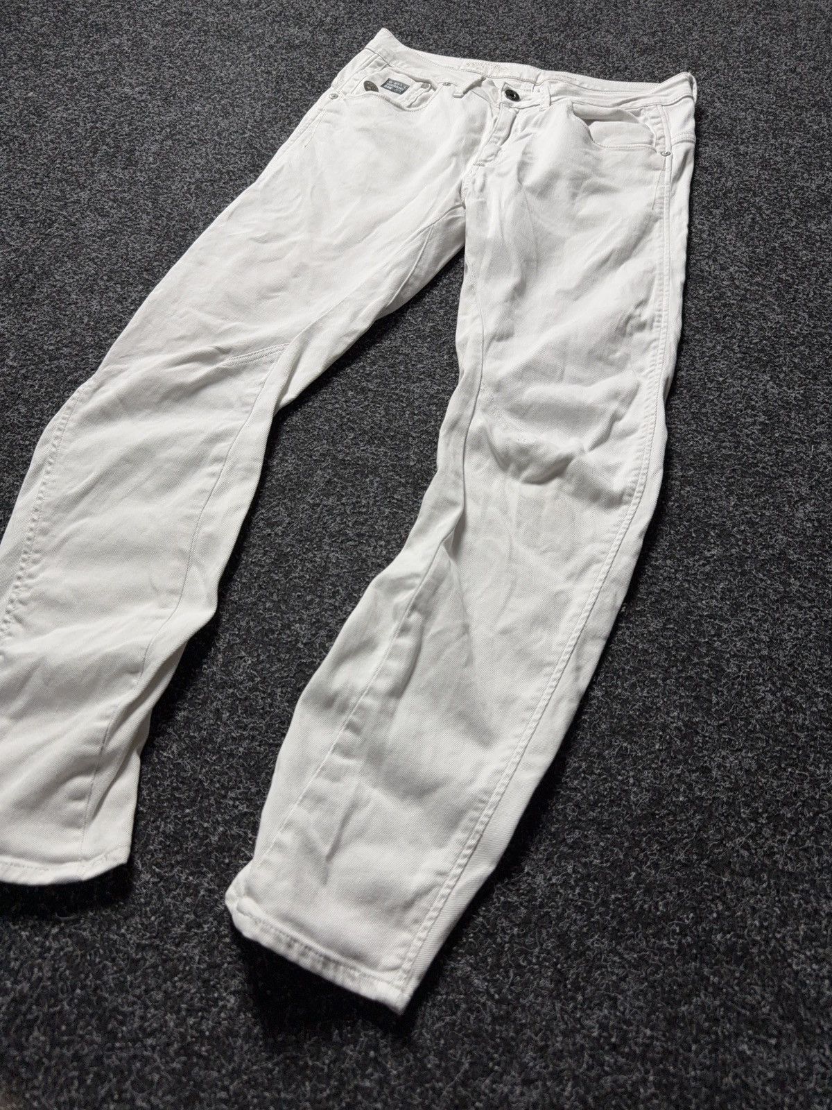 G-Star Avant Garde 00s G-Star RAW White Denim Jeans Slim Tapered Size 30" / US 8 / IT 44 - 3 Thumbnail