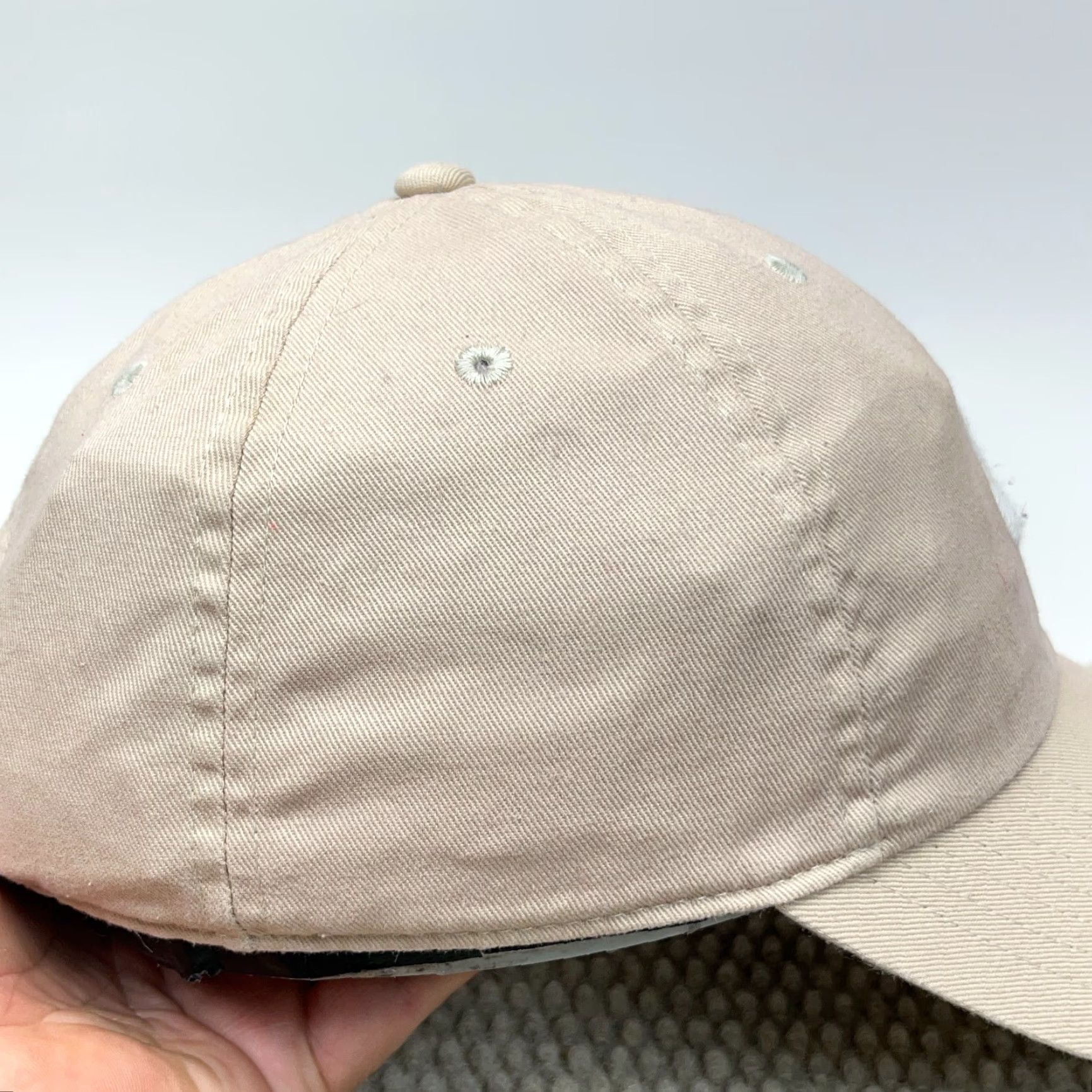 Nike NIKE Adjustable Snapback Hat Beige Swoosh Twill Classic Outdoor Mens Size ONE SIZE - 7 Thumbnail
