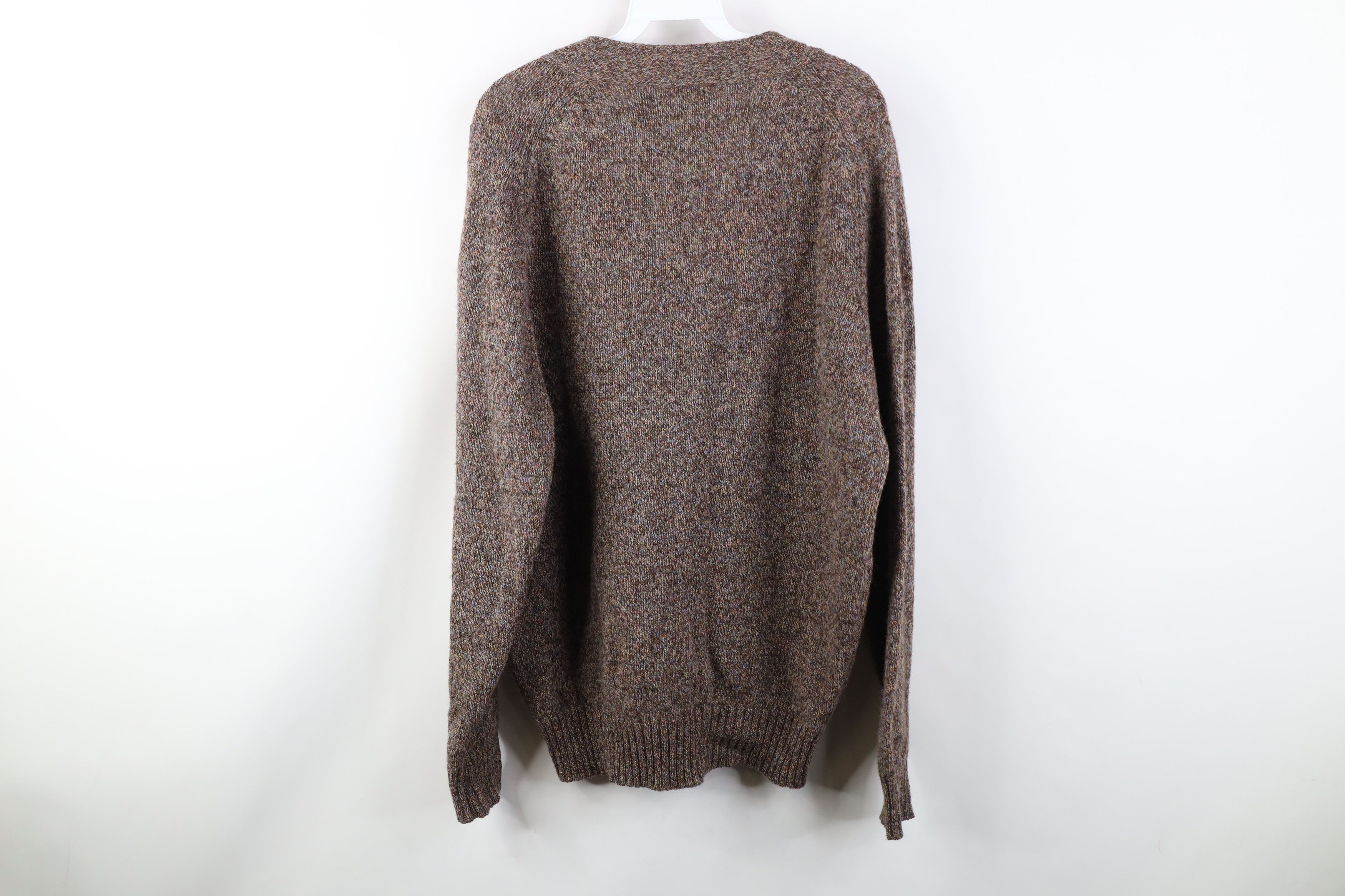 Vintage Vintage 90s Streetwear Shetland Wool Cardigan Sweater USA Size US XL / EU 56 / 4 - 7 Thumbnail