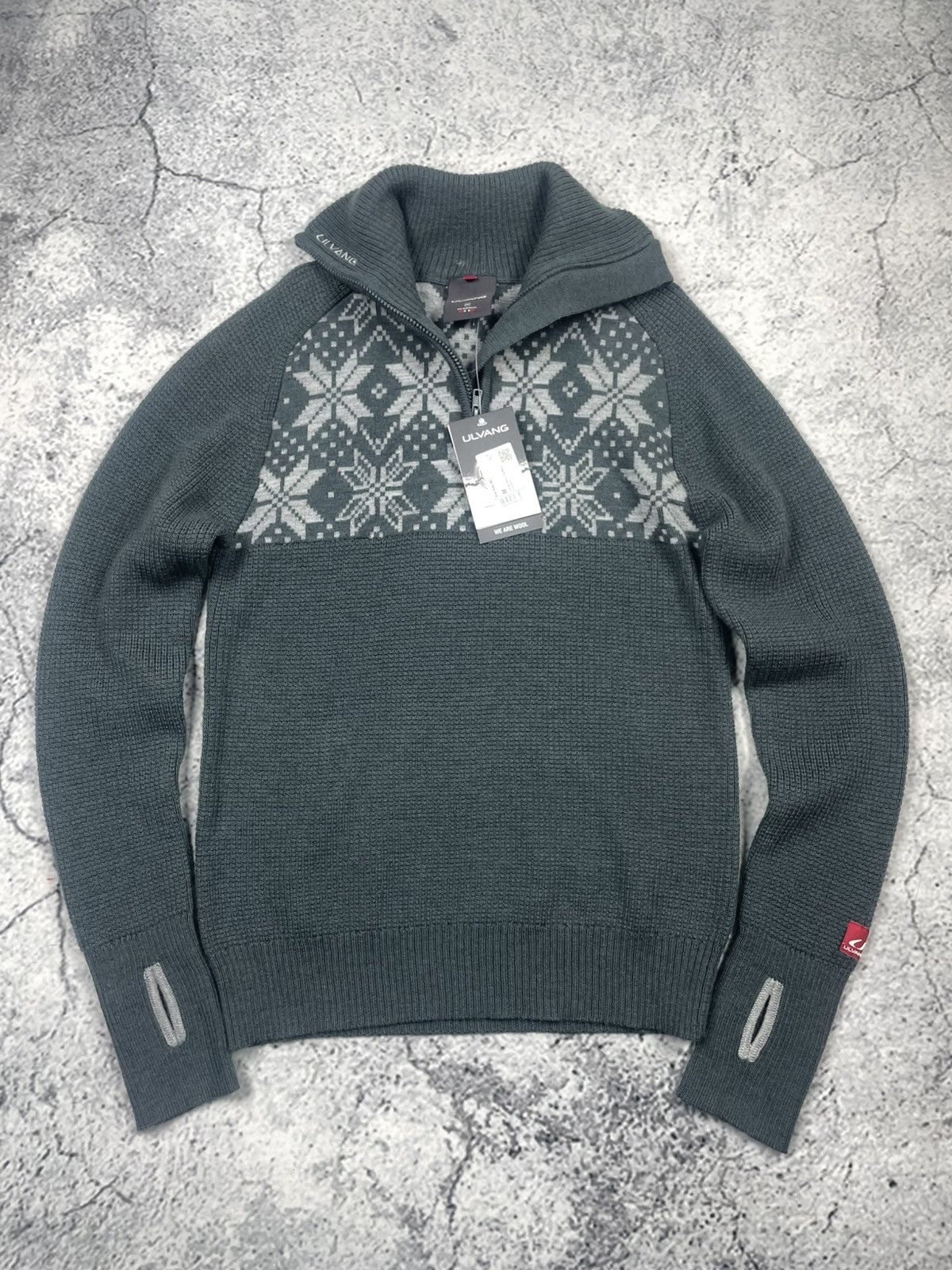 Ulvang Ulvang M HalfZip Quarter-Zip Wool Sweater Dark Green Ski egv Size US M / EU 48-50 / 2 - 2 Thumbnail