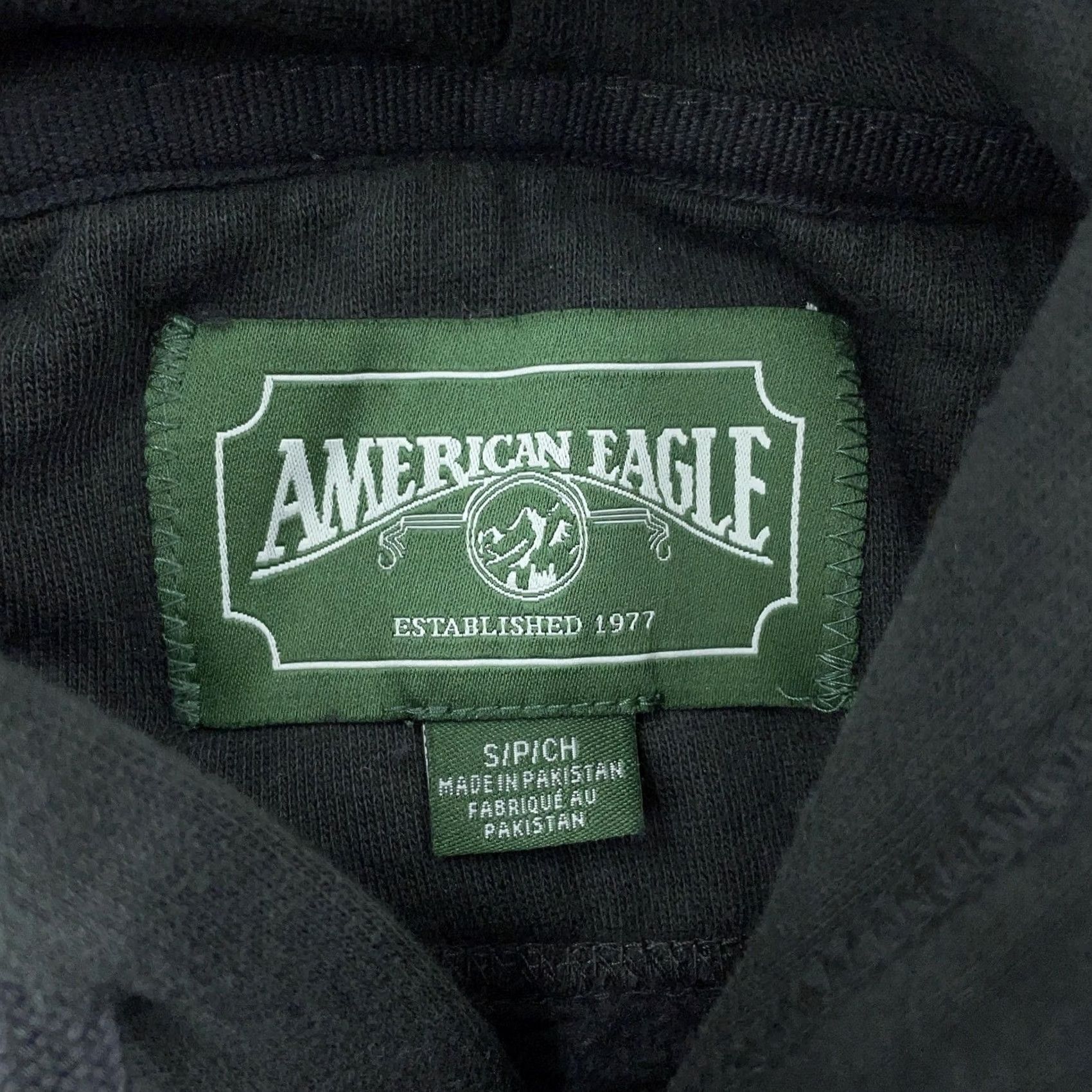American Eagle Outfitters American Eagle Hoodie Mens S Black Pullover AE Logo Sleeve Sweatshirt Size US S / EU 44-46 / 1 - 7 Thumbnail