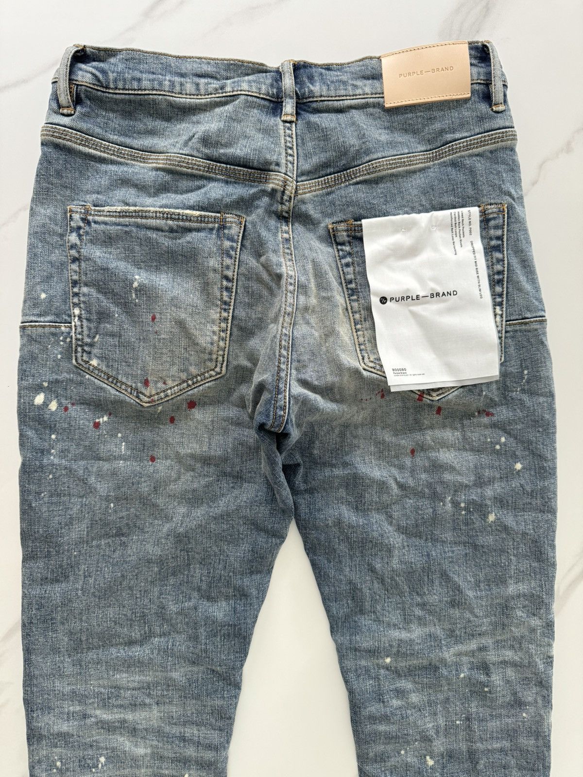 Purple P002 Vintage Spotted Indigo Size US 30 / EU 46 - 2 Thumbnail