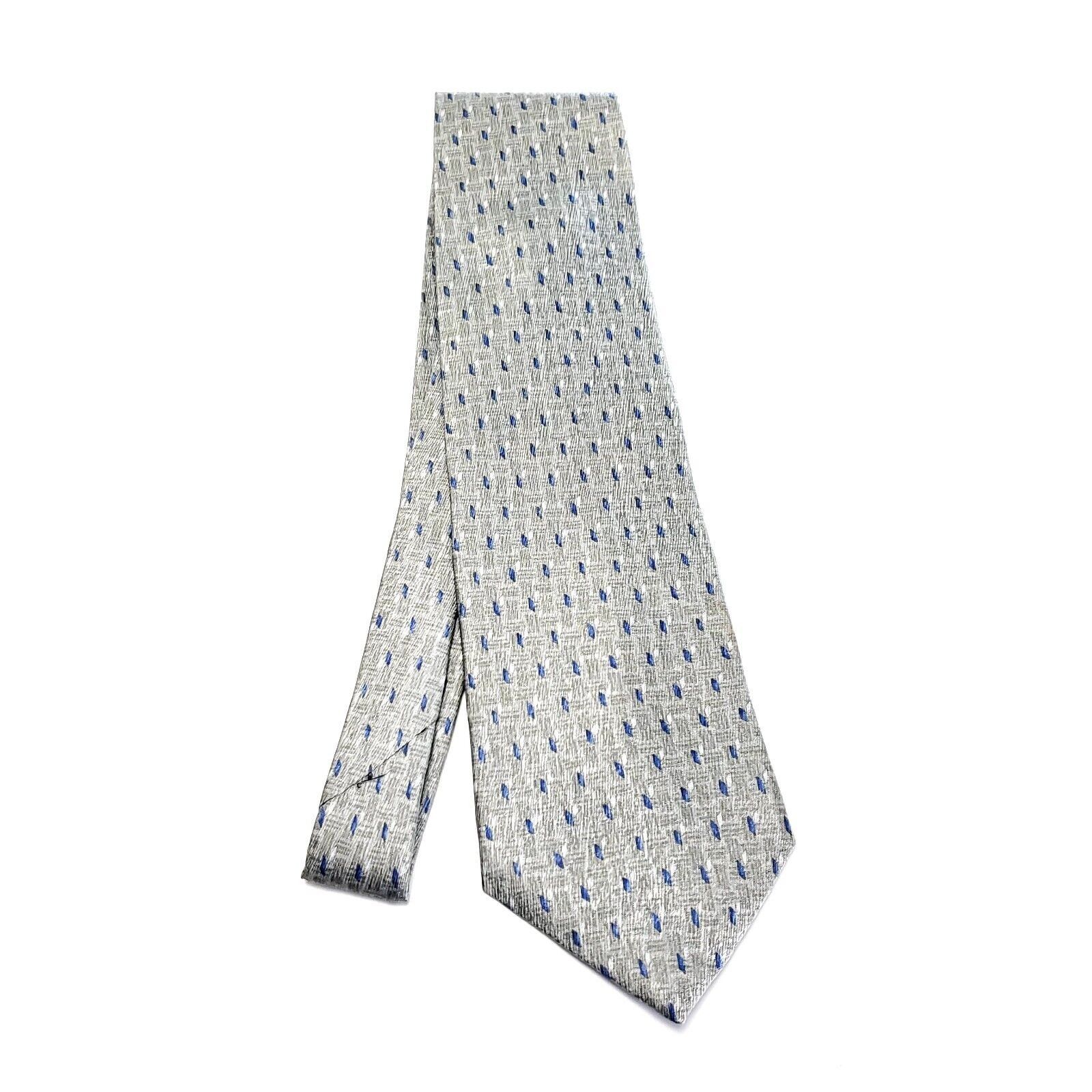 Croft & Barrow Croft & Barrow Silk Tie Gray Blue Geometric Print Wide Size ONE SIZE - 6 Thumbnail