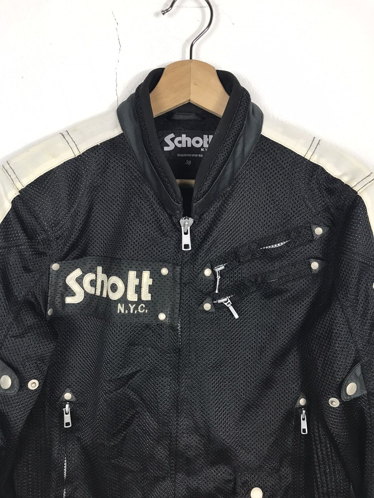 Schott × Vintage Vintage Schott N.Y.C. Riding Biker Motorsport Jacket Size US S / EU 44-46 / 1 - 2 Thumbnail