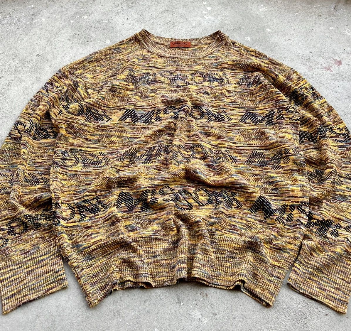💥CRAZY💥 VINTAGE MISSONI LOGO INTARSIA KNIT