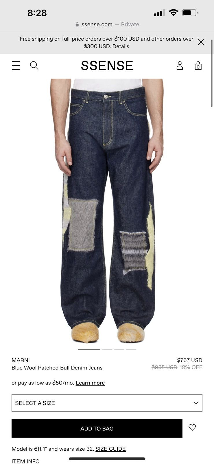 Marni Marni wool patch straight jeans Size US 34 / EU 50 - 3 Thumbnail