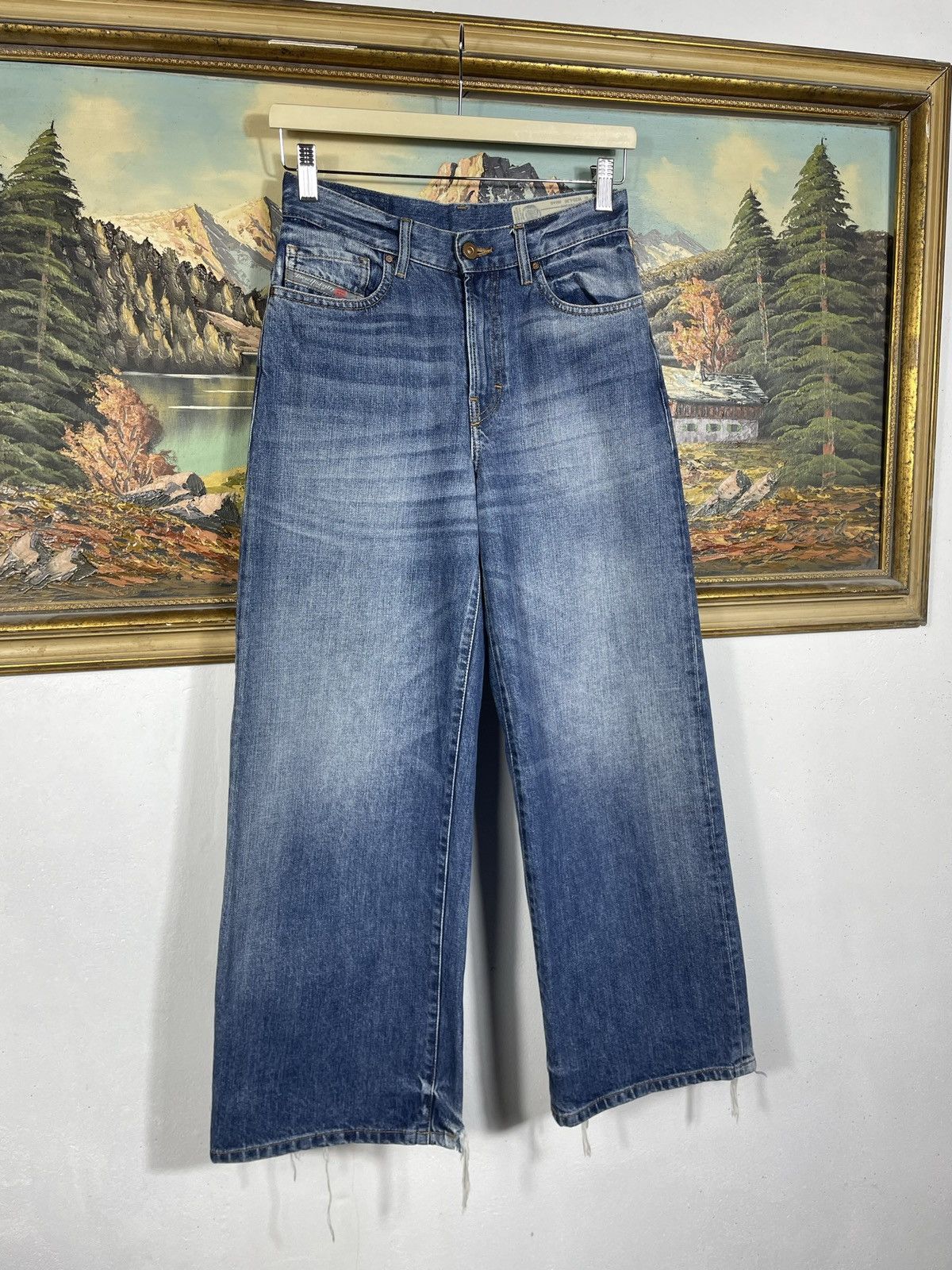 Diesel × Vintage Diesel Vintage Wide Leg Baggy Denim Jeans Pants Trousers Y2k Size 25" / US 0 / IT 36 - 4 Thumbnail