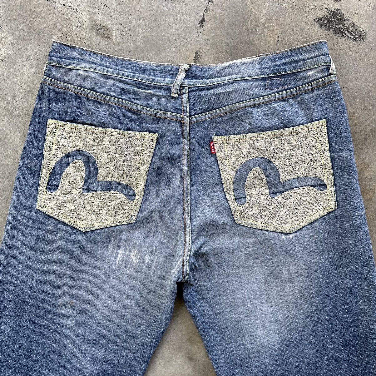 Evisu Vintage Japanese EVISU Faded Denim Indigo Pant Jean W39 Size US 39 - 3 Thumbnail