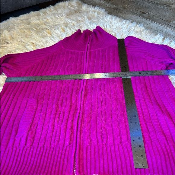 St. Johns Bay St John’s Bay Women Sweater Size 2XL Hot Pink Knit Collared Size XXL / US 16-18 / IT 52-54 - 10 Thumbnail