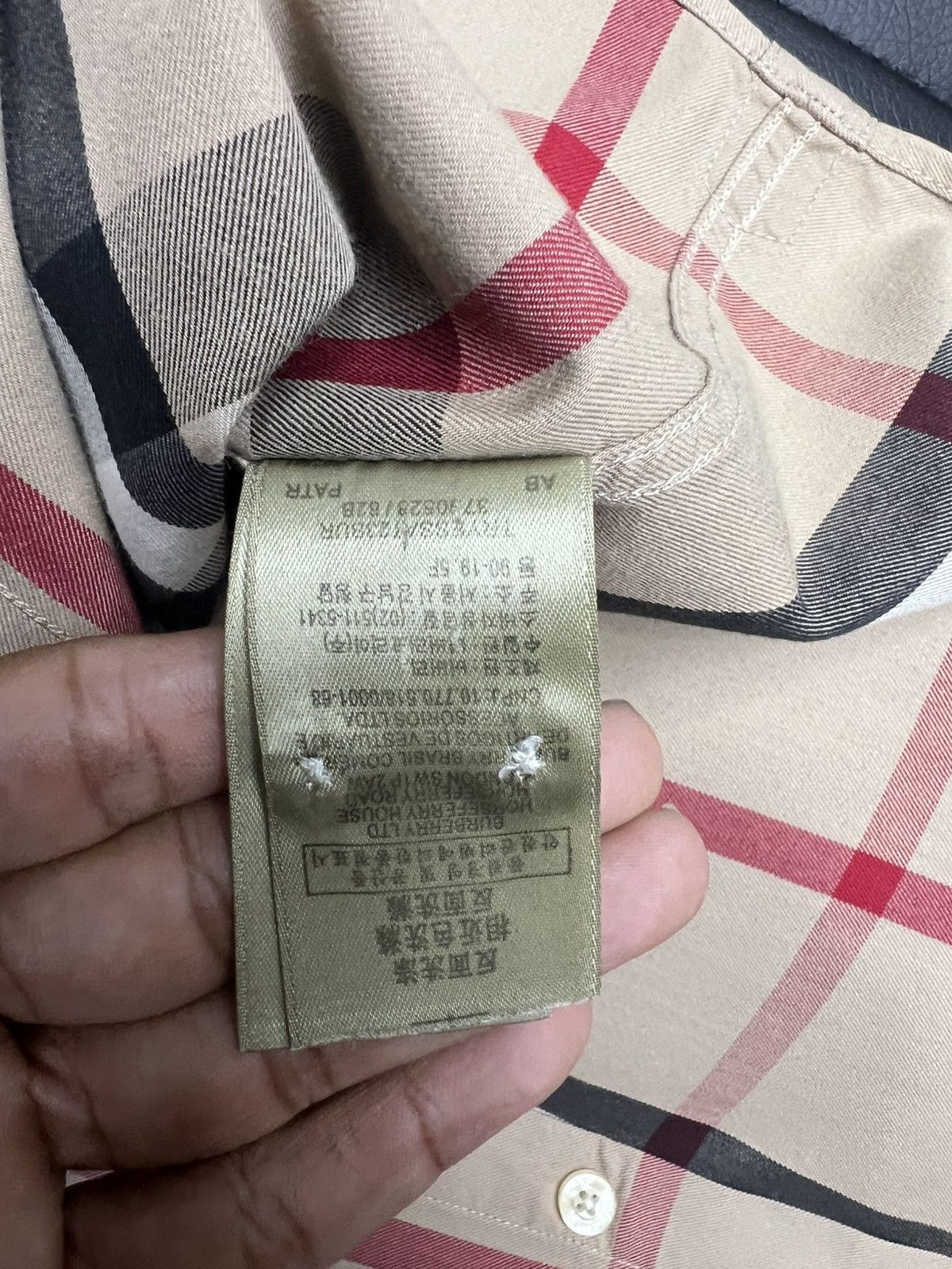 Burberry Burberry Beige Nova Check Cotton Button Up Size Large Size US XL / EU 56 / 4 - 5 Thumbnail