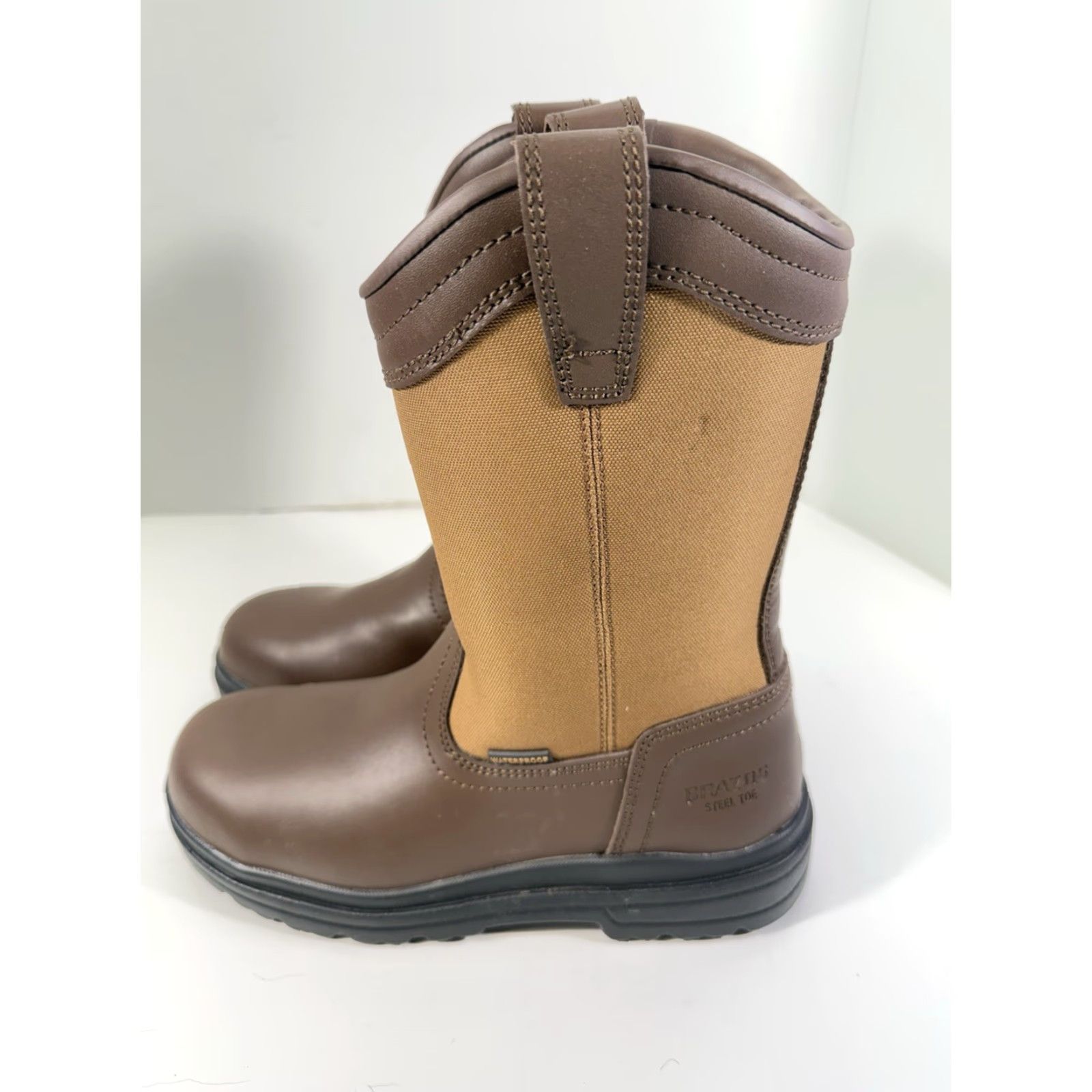 Vintage Brazos Ryker Steel Toe Work Boots Men Size 8 D Brown Leather Waterproof NWOT Size US 8 / EU 41 - 3 Thumbnail