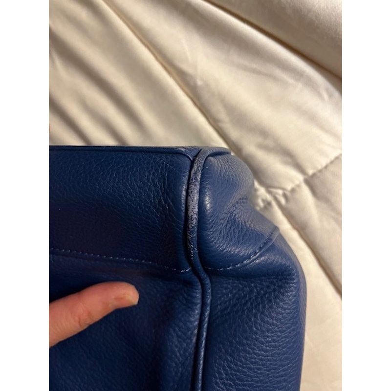 Tory Burch Tory Burch Blue Leather Tote Size ONE SIZE - 7 Thumbnail