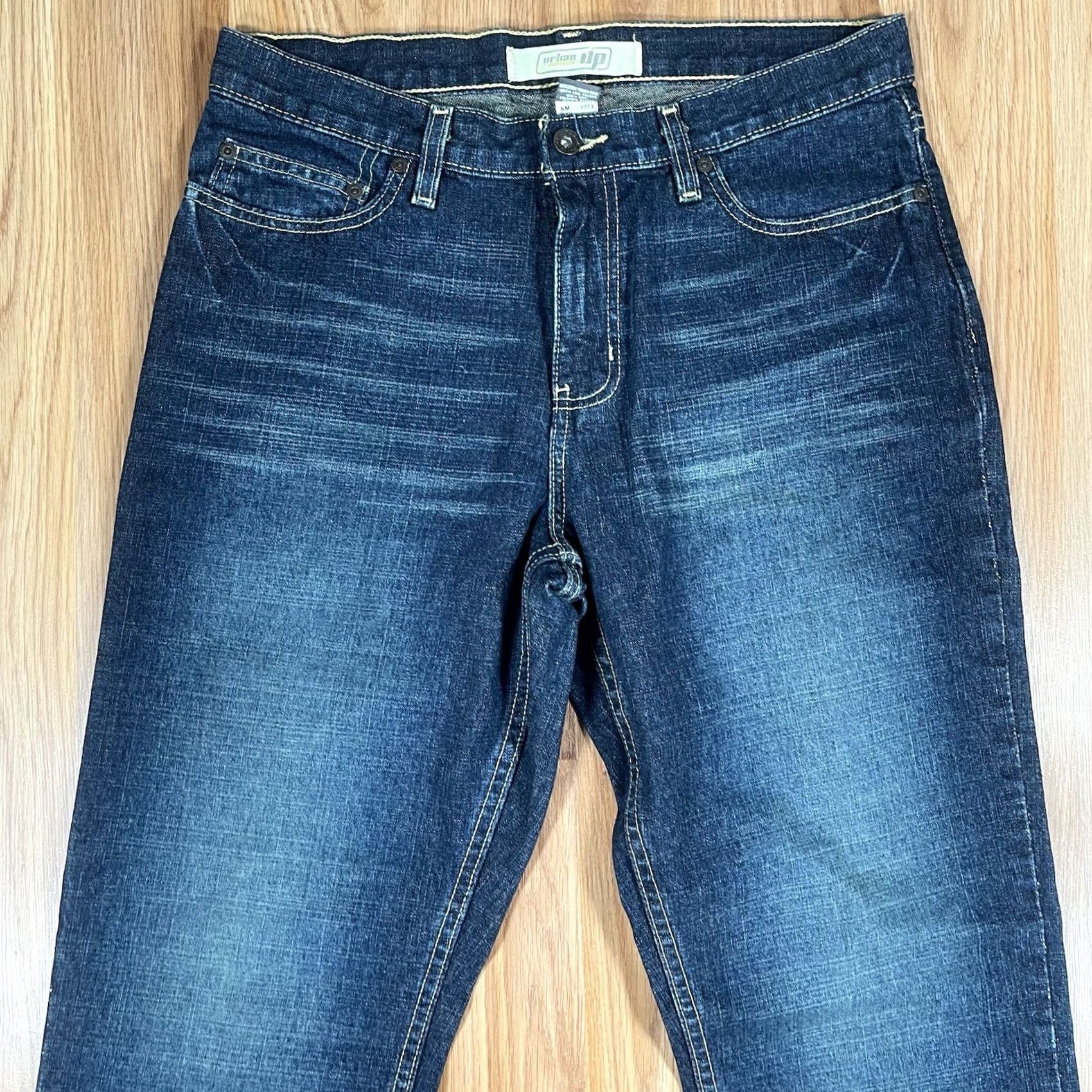 Vintage Urban Up Jeans Mens 30Wx30L Low Rise Straight Leg Blue Denim Pants 100% Cotton 5 Pockets Belt Loops Size US 30 / EU 46 - 2 Thumbnail