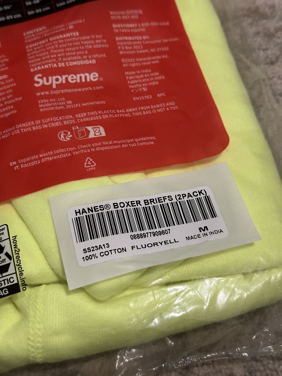 Supreme Supreme Hanes Boxers 2-Pack - M Size ONE SIZE - 3 Thumbnail