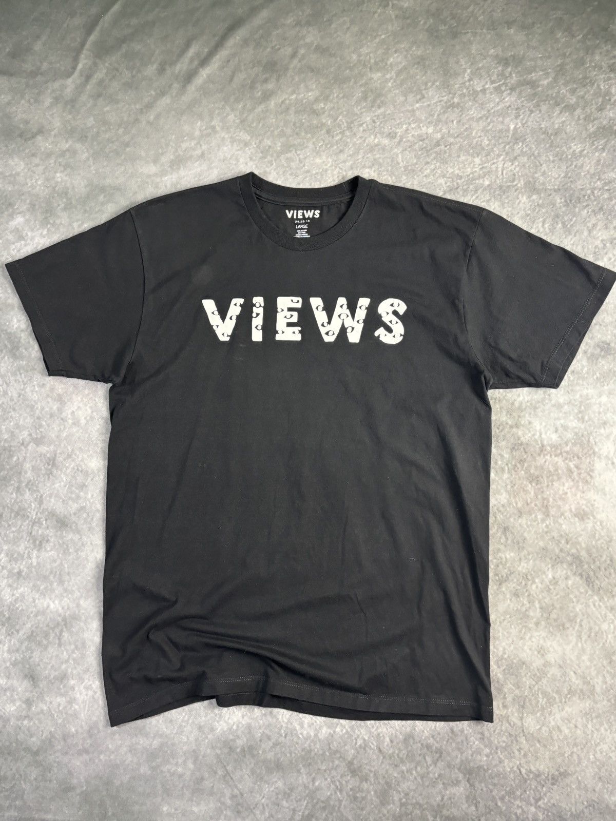 Rap Tees 2016 Drake Views Album Promo Tee Shirt Jim Joe Eyeball Text Size US L / EU 52-54 / 3 - 1 Thumbnail