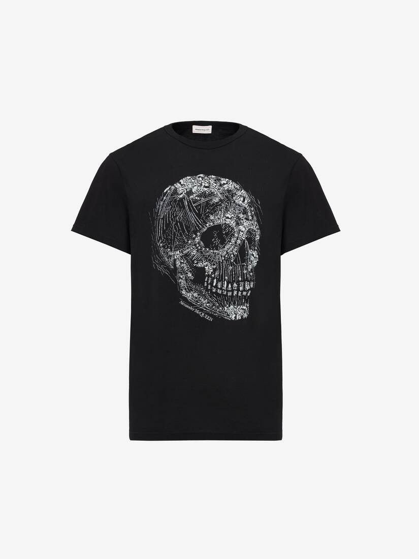 Alexander McQueen o1w1db10725 Crystal Skull T-Shirt in Black Size US L / EU 52-54 / 3 - 1 Thumbnail