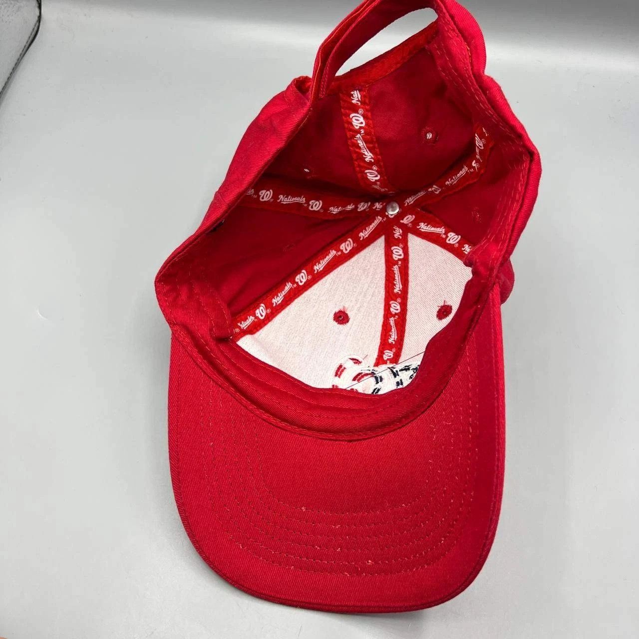 Other Washington Nationals Hat Men Red Embroidered Strap Back Cap Size ONE SIZE - 2 Thumbnail