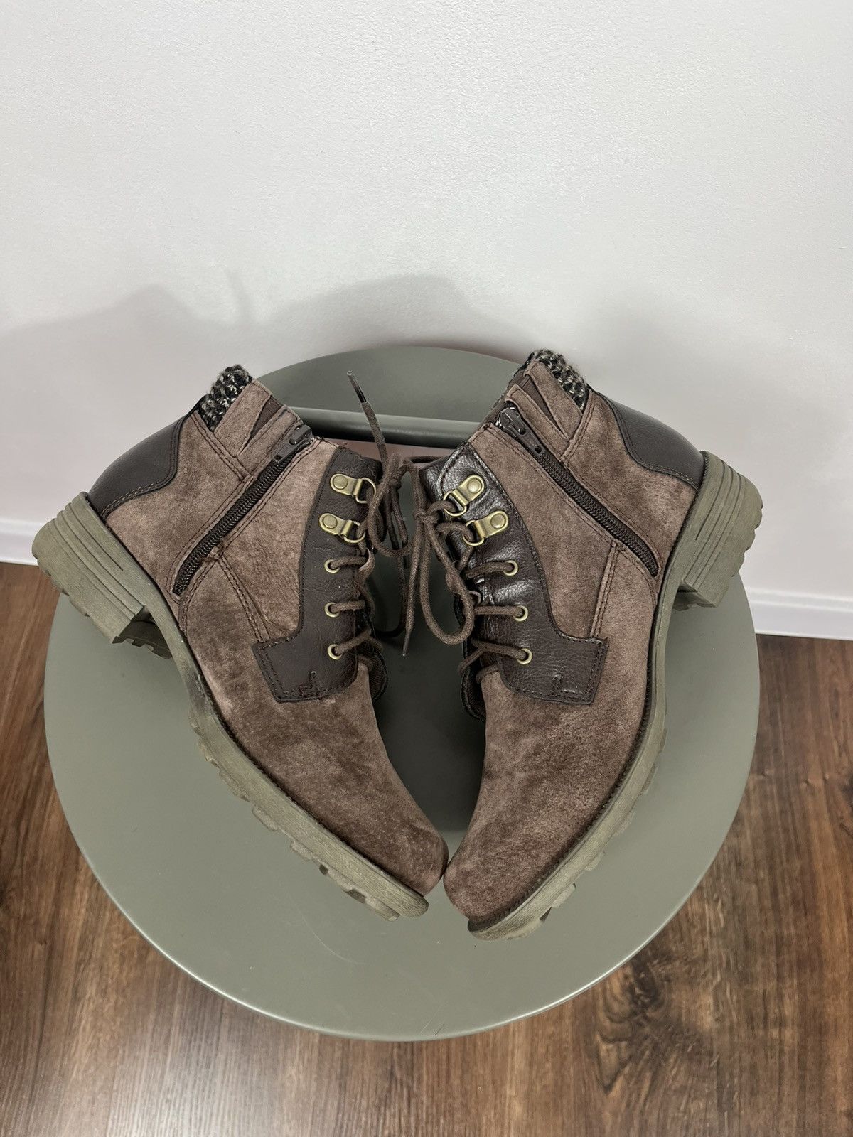 Other Earth Spirit Brown Suede Boots Knit Cuff Lace Up Size EU 41 Size US 10 / IT 40 - 11 Thumbnail