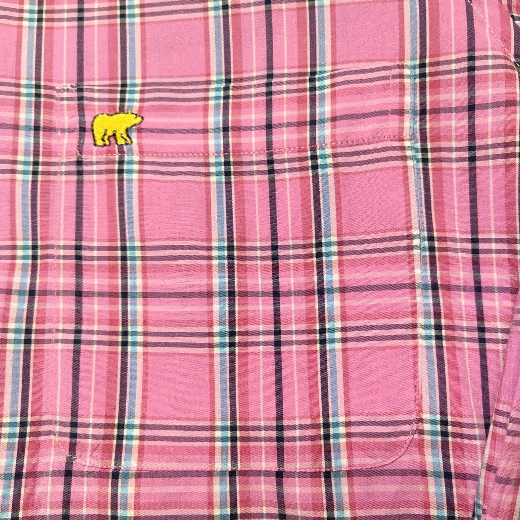 Pinko JACK NICKLAUS NON-IRON Men Large Pink Plaid L/S Button-Up Shirt EUC Size US L / EU 52-54 / 3 - 4 Thumbnail