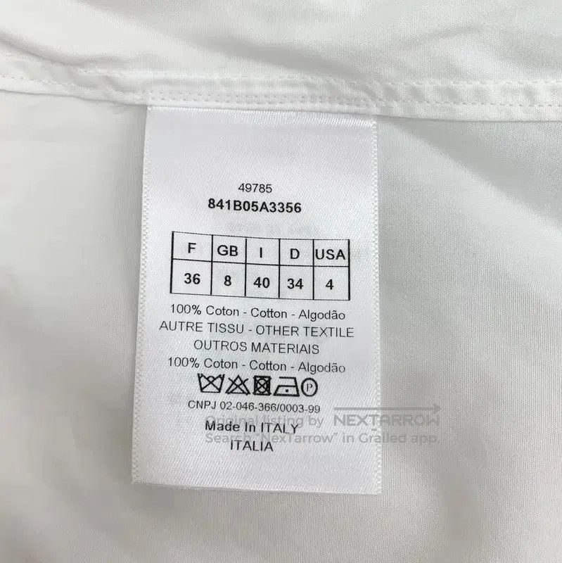 Dior Dior White Cotton Women's Shirt . Size XS / US 0-2 / IT 36-38 - 7 Thumbnail