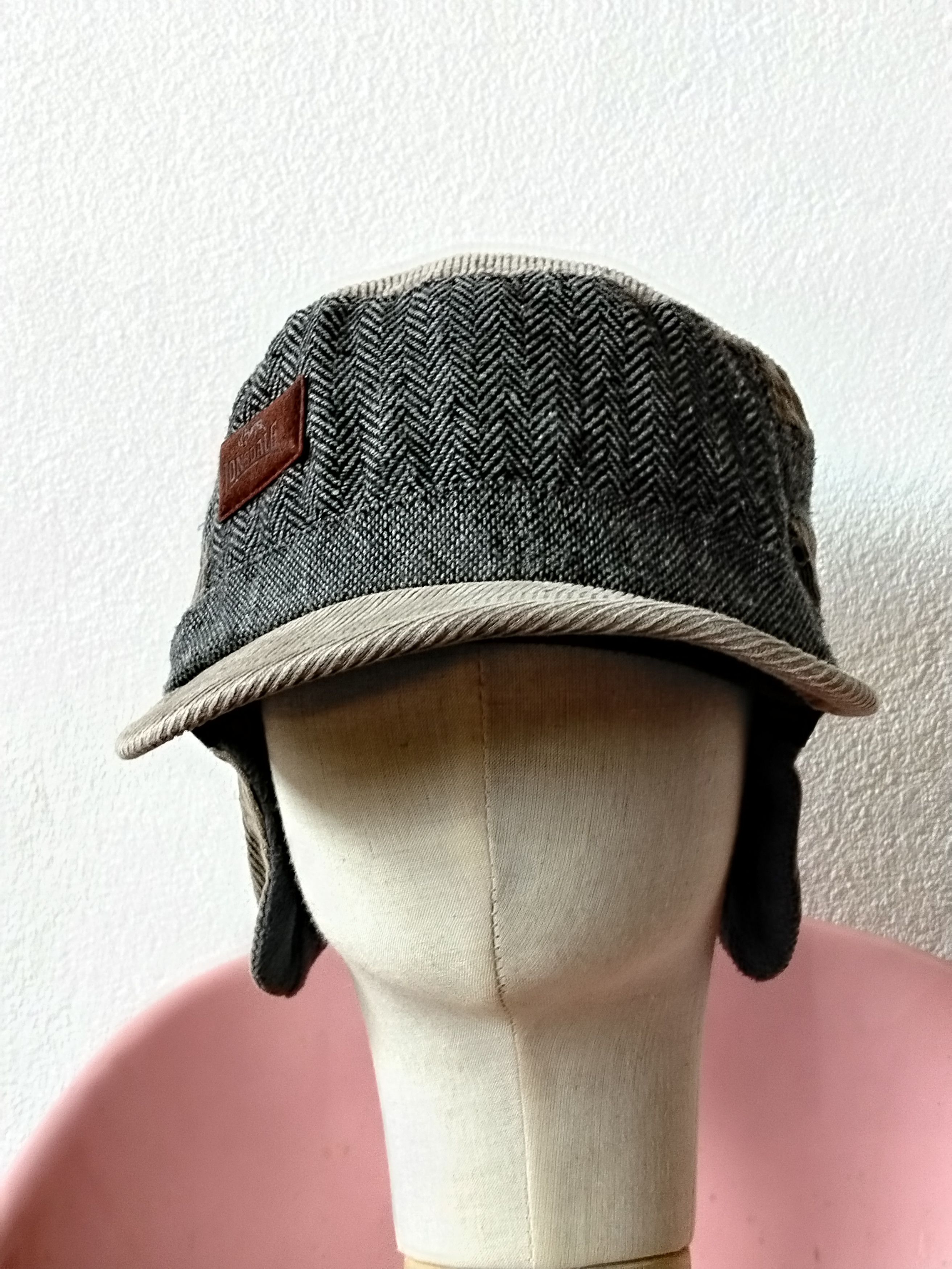 Lonsdale Lonsdale London grey herringbone tweed flat cap Size ONE SIZE - 3 Thumbnail