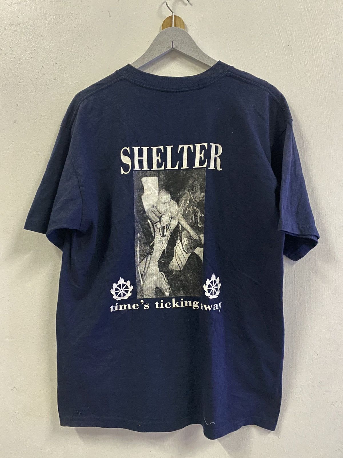image of Rock Band x Vintage 90's Shelter There In Truth Band T Shirt in Bleu Navy, Men's (Size Large)