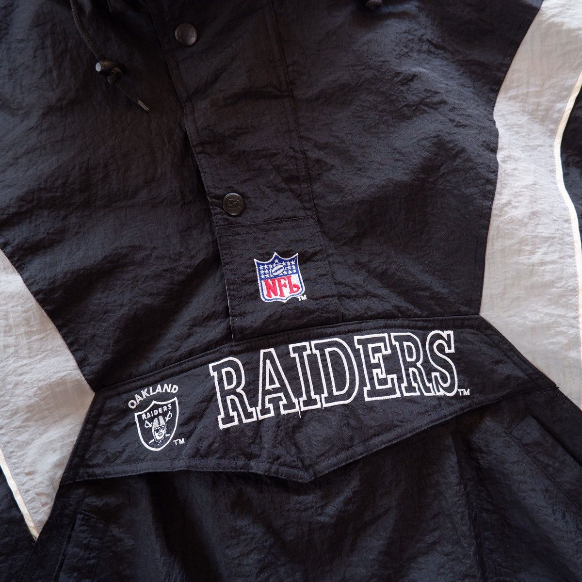 NFL × Starter × Vintage Oakland Raider Starter Half Zip Jacket Size US L / EU 52-54 / 3 - 6 Thumbnail