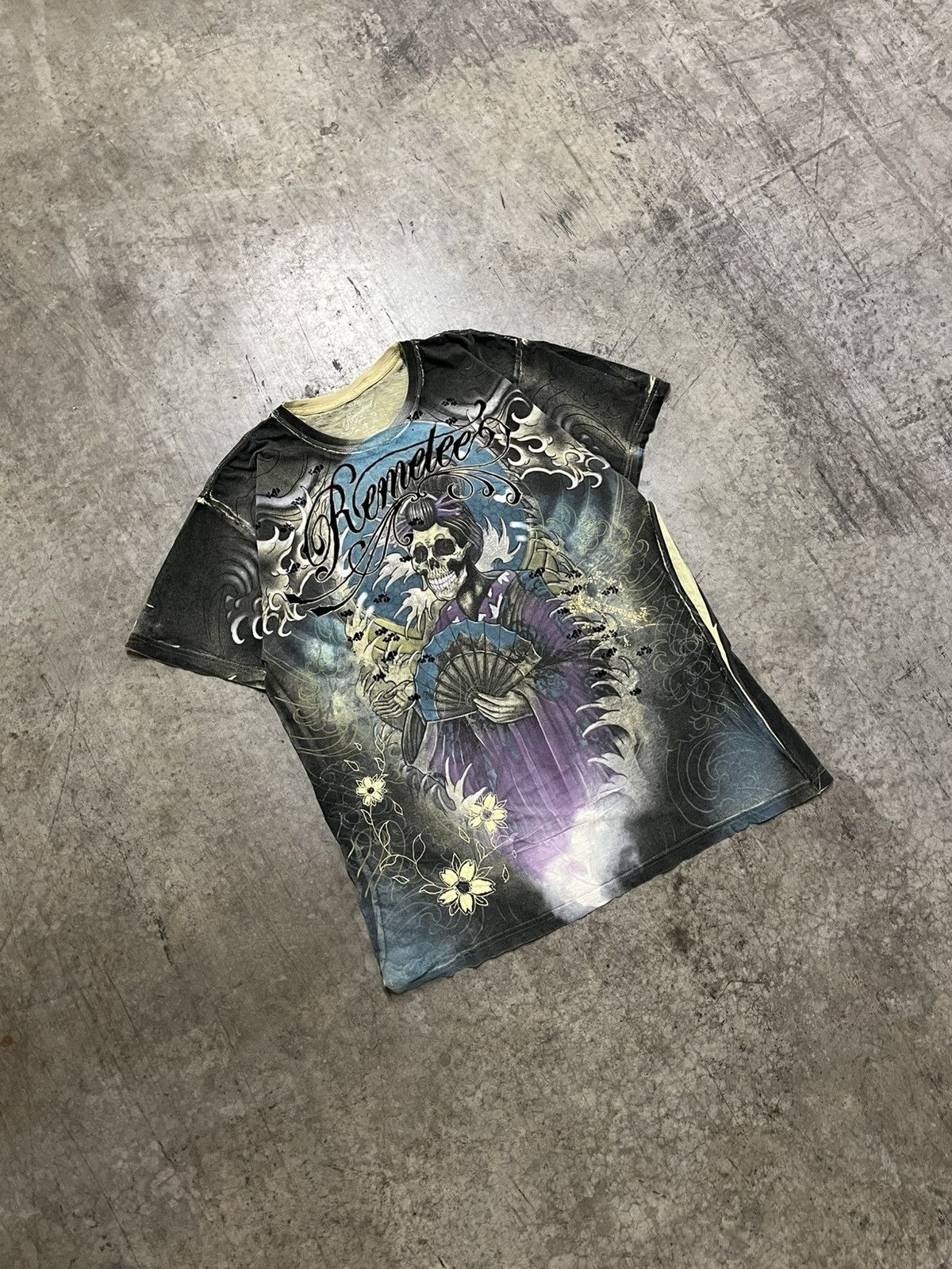 Ed Hardy × Vintage Y2k Ed hardy style grunge all over print shirt skater rare Size US XL / EU 56 / 4 - 1 Thumbnail