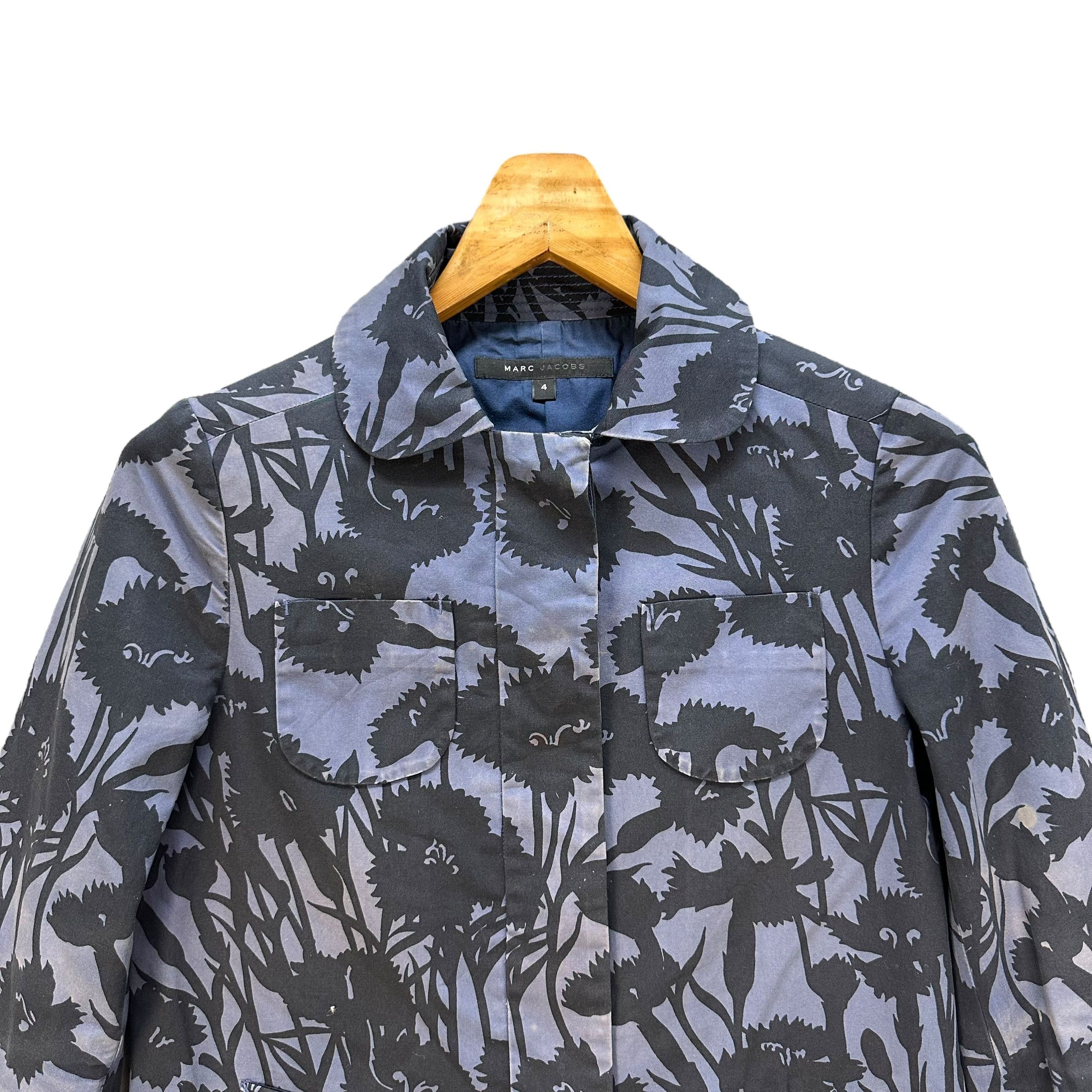 Marc Jacobs MARC JACOBS Artwork Florals Design Coat Jacket #71-1430 Size S / US 4 / IT 40 - 2 Thumbnail