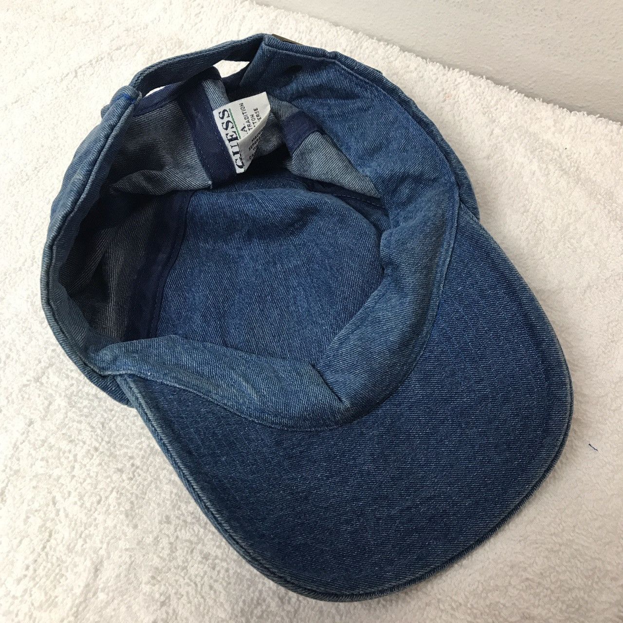 Guess × Vintage Vintage Guess Jeans Usa Dad Hat Adult size Denim Rhinestones Size ONE SIZE - 3 Thumbnail