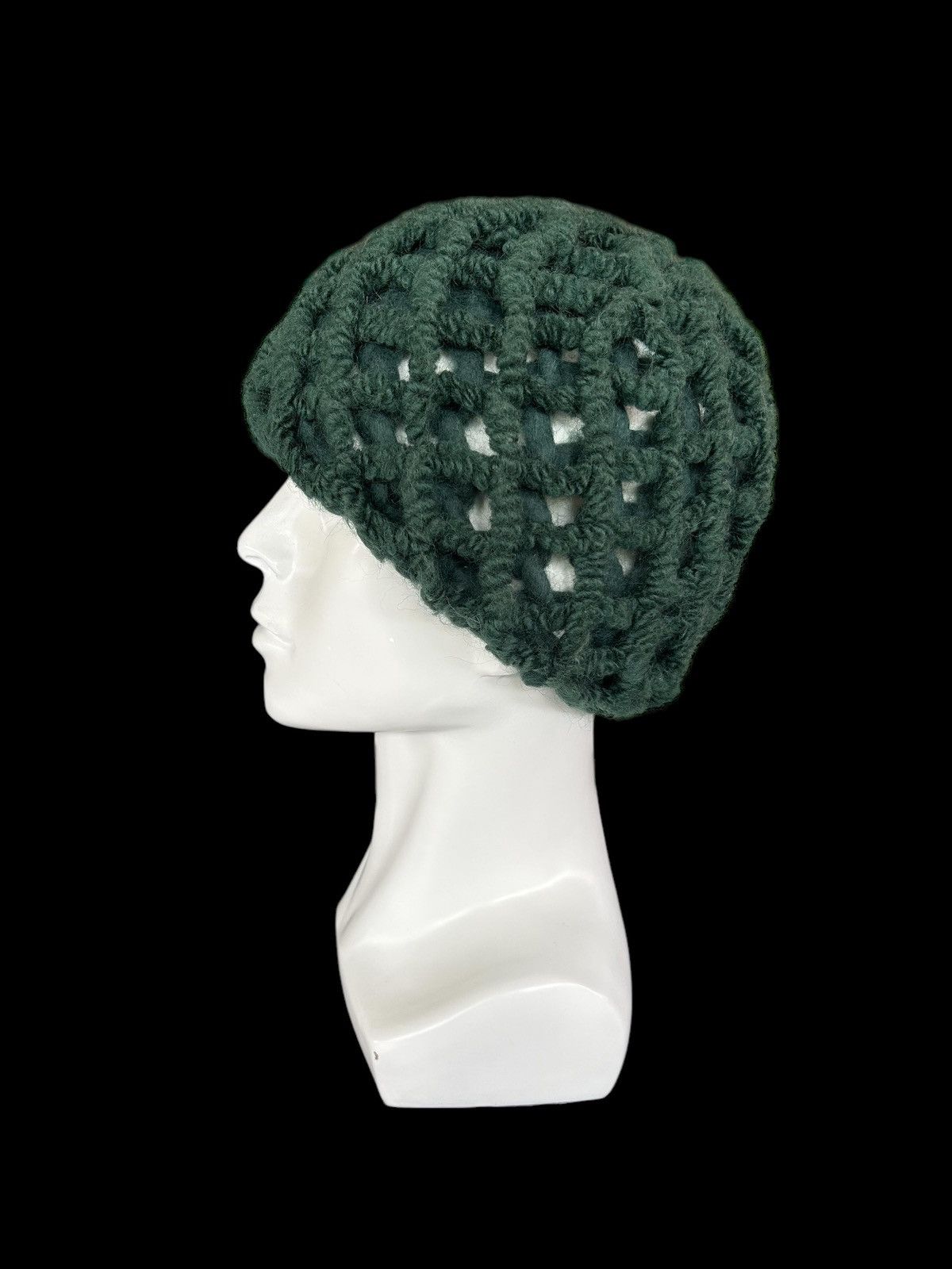 Japanese Brand × Kapital × Vintage Rare Crochet Knitted Handmade hairy Beanie Hats ☠️☠️ Size ONE SIZE - 3 Thumbnail