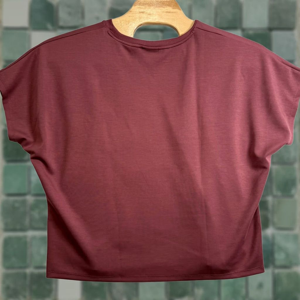 Vintage 32 Degrees Women XXL T-Shirt Short Sleeve Relaxed Fit Boxy Top Purple Solid Crew Neck Plus Size Womens Summer 2023 Size XXL / US 16-18 / IT 52-54 - 1 Thumbnail