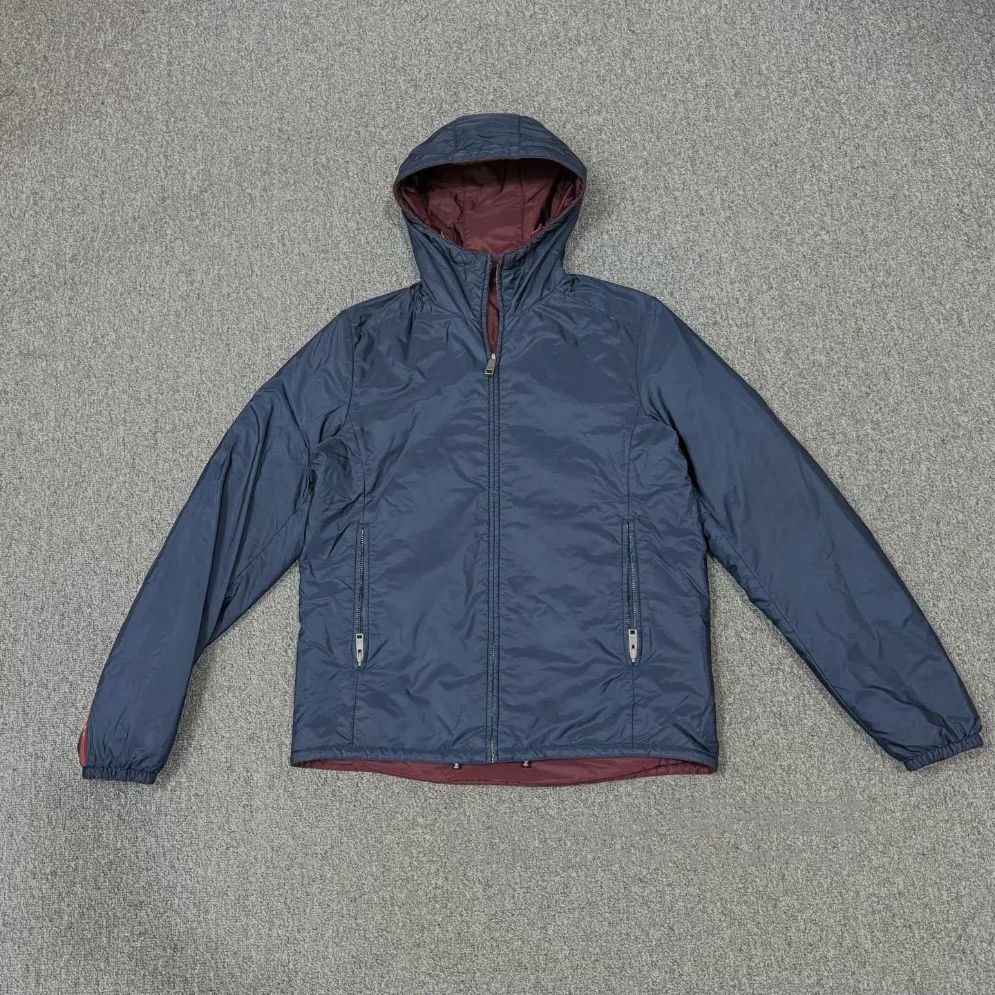 Prada Prada Reversible Red Blue Cotton Jacket. Size US S / EU 44-46 / 1 - 1 Thumbnail
